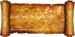 Csépán Győző névjegykártya
